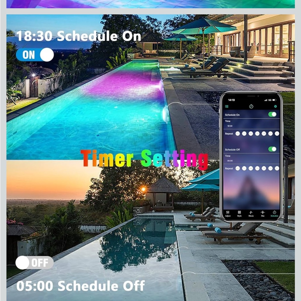 Blue LED Pool Lights with Remote - Picture 3 of 14